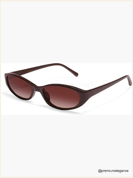 Retro Oval Sunglasses Cat Eye 90s Small Chic Lightweight UV Protection main image 7